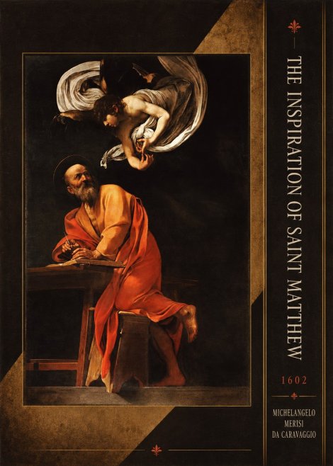 Michelangelo Merisi da Caravaggio The Inspiration of Saint Matthew II No3 - Póster