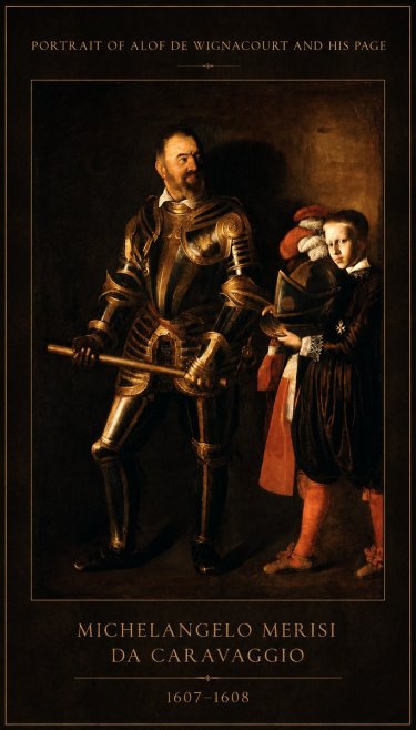 Michelangelo Merisi da Caravaggio Portrait of Alof De Wignacourt and His Page No1 - Póster