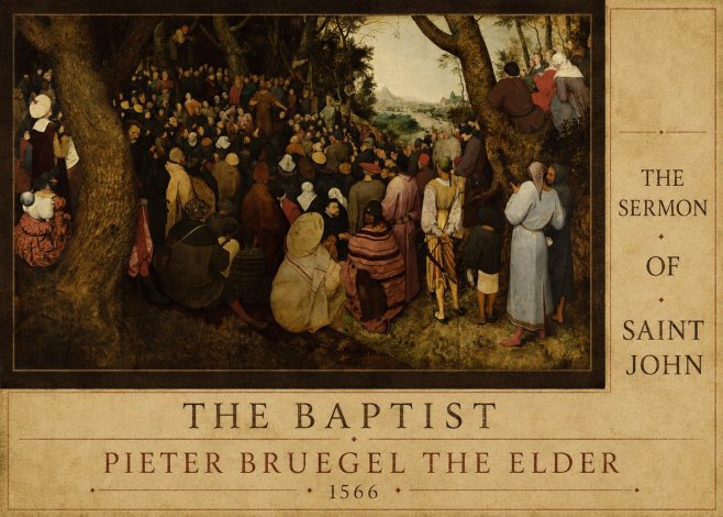 Pieter Bruegel The Sermon of Saint John the Baptist II No6 - Póster