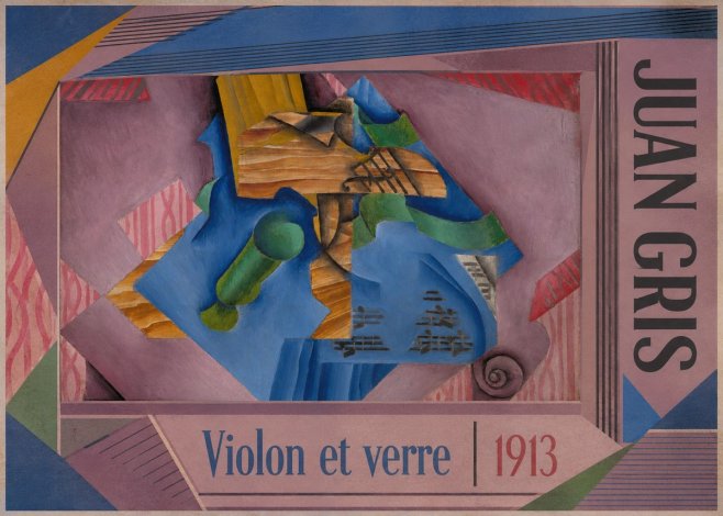 Juan Gris Violon Et Verre No6 - Póster