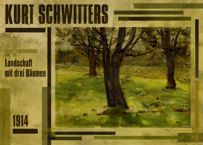 Kurt Schwitters Landschaft Mit Drei Bäumen No2 - Póster