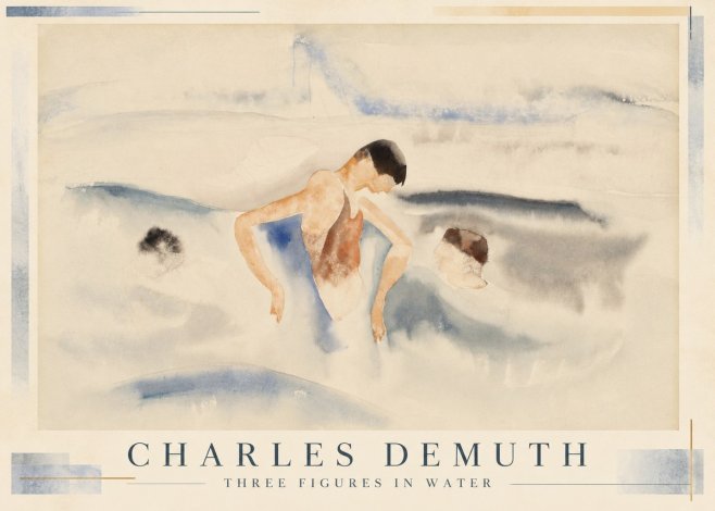 Charles Demuth Three Figures in Water No1 - Póster
