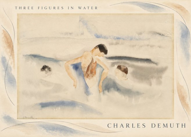 Charles Demuth Three Figures in Water No3 - Póster