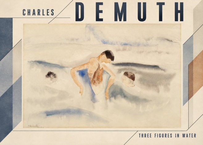 Charles Demuth Three Figures in Water No4 - Póster