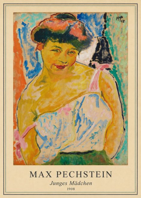 Max Pechstein Junges Mädchen No4 - Póster