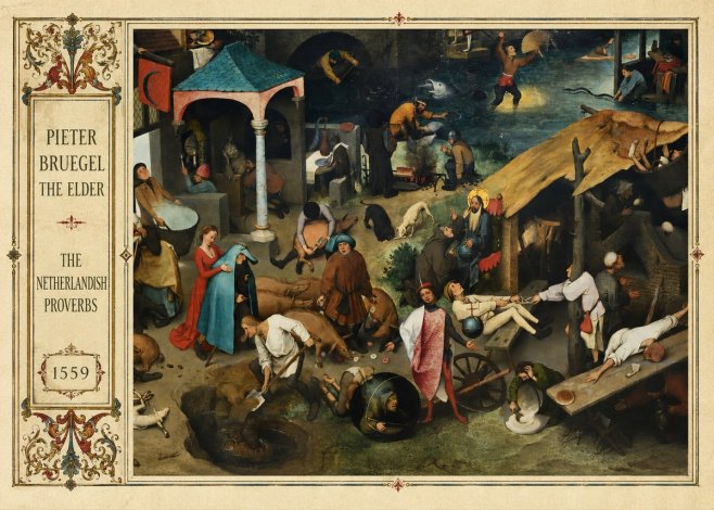 Pieter Bruegel The Netherlandish Proverbs III No2 - Póster