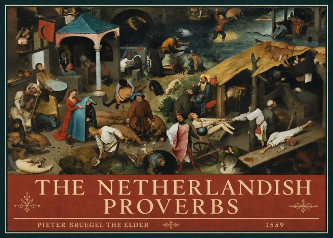 Pieter Bruegel The Netherlandish Proverbs III No4 - Póster