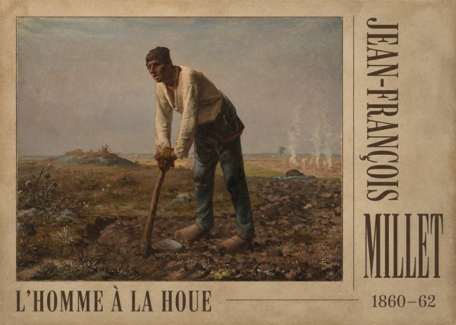 Jean-François Millet L'homme À La Houe No2 - Póster