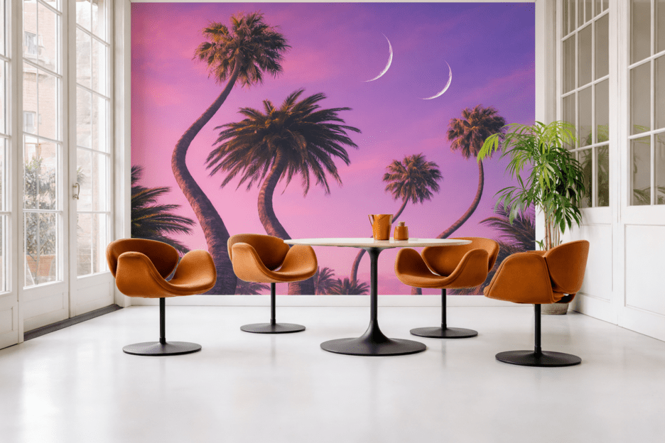 Curved Palms Mural