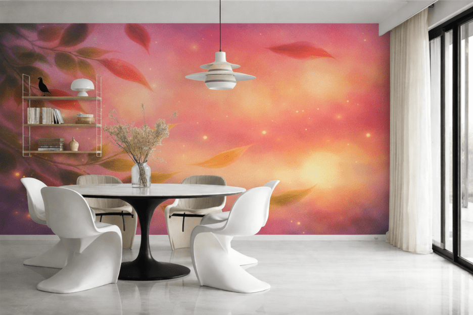 Cascading Ember Leaves