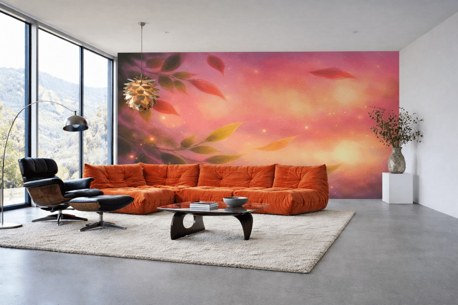 Cascading Ember Leaves