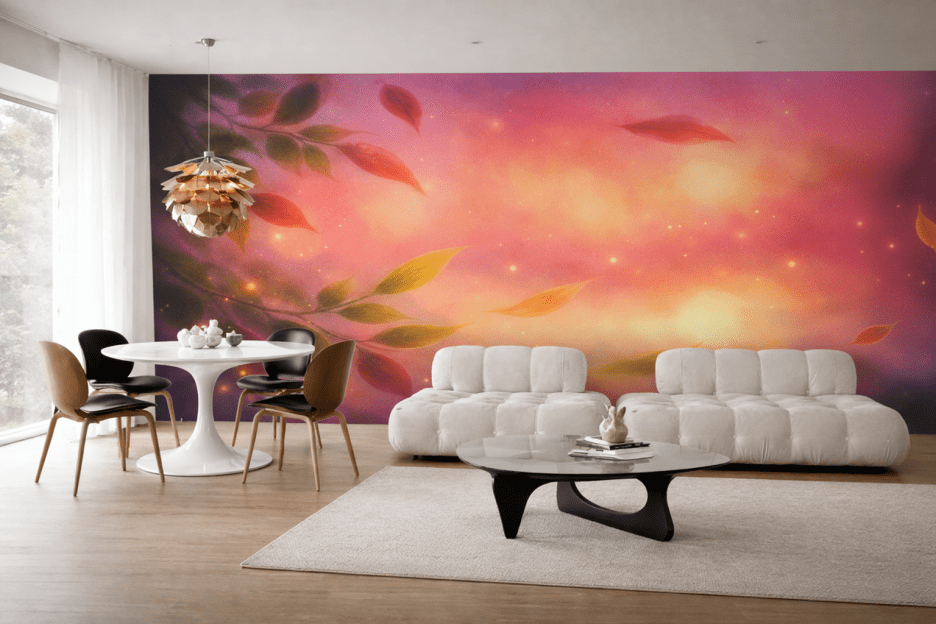 Cascading Ember Leaves