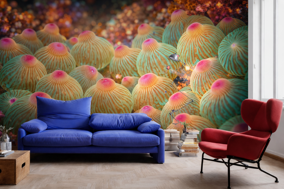 Porcelain Petal Mural