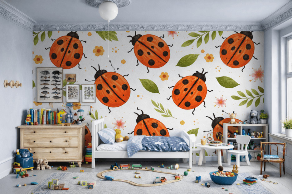 Vibrant Ladybug Tapestry