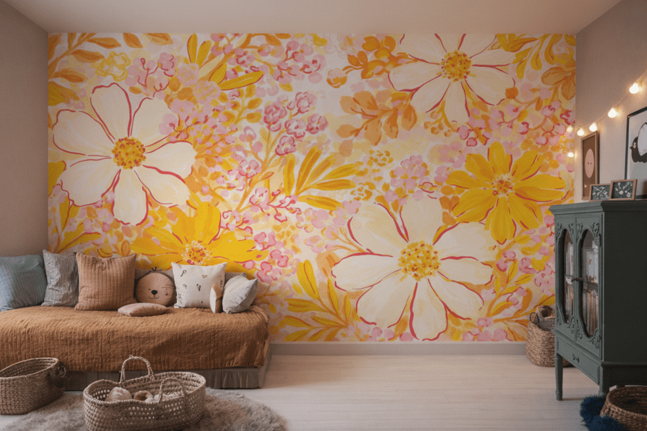 Frosted Flora Mural
