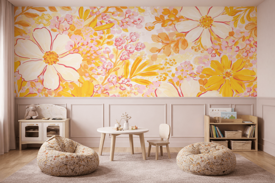 Frosted Flora Mural