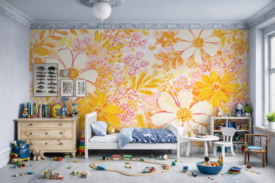 Frosted Flora Mural