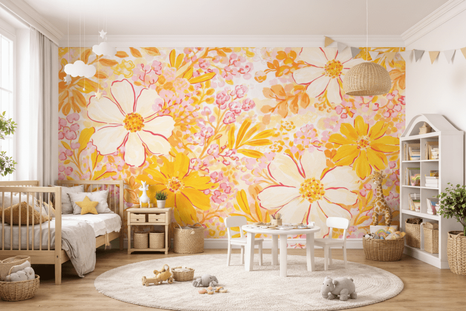 Frosted Flora Mural