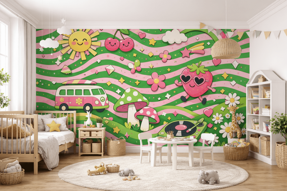Retro Sunshine Mural