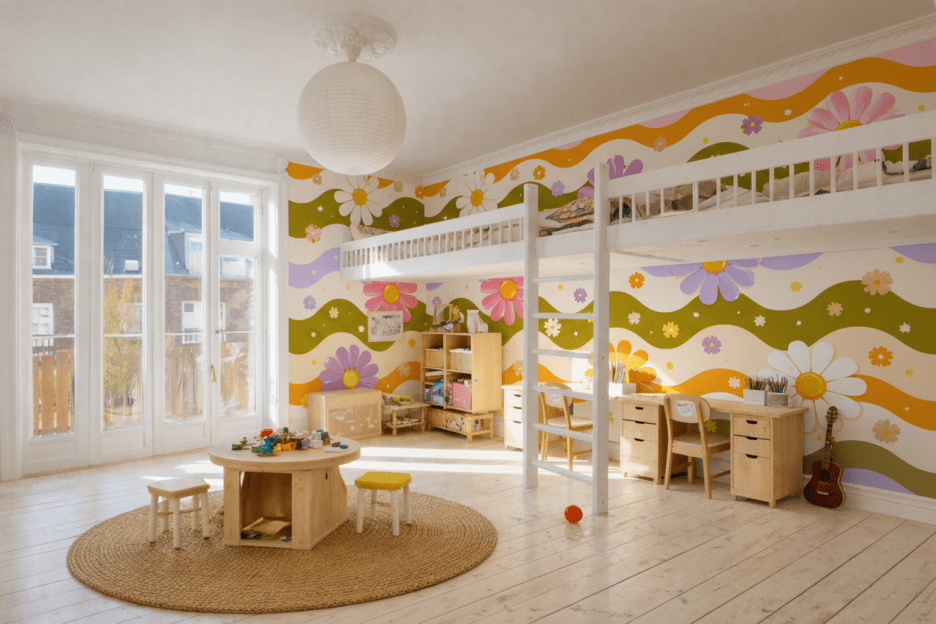 Whimsical Blossom Waves