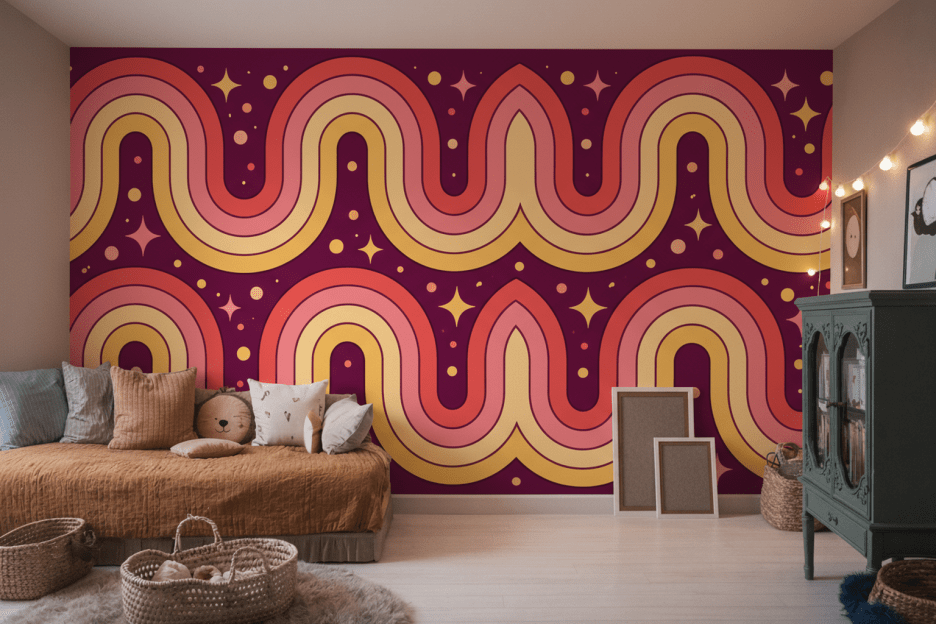 Retro Crescent Waves