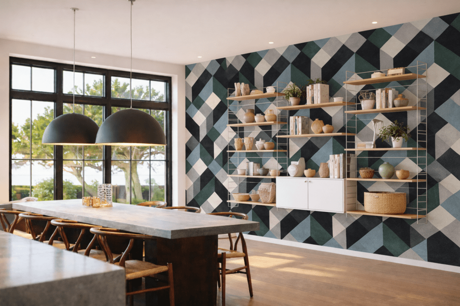 Frosted Geometric Veil