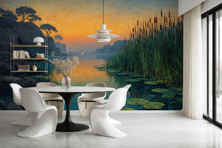 Frosted Riverbank Reflections