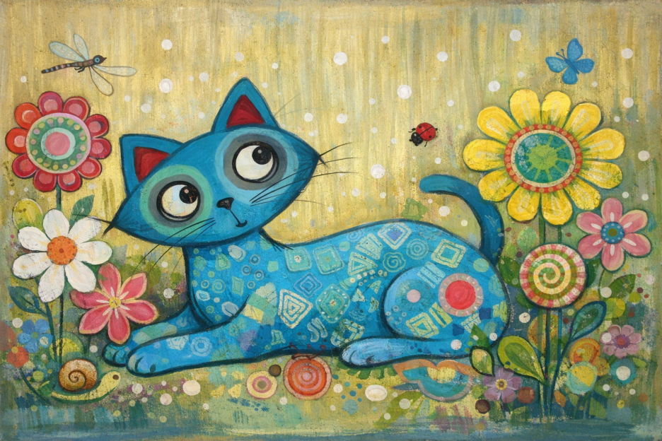 Whimsical Feline Garden