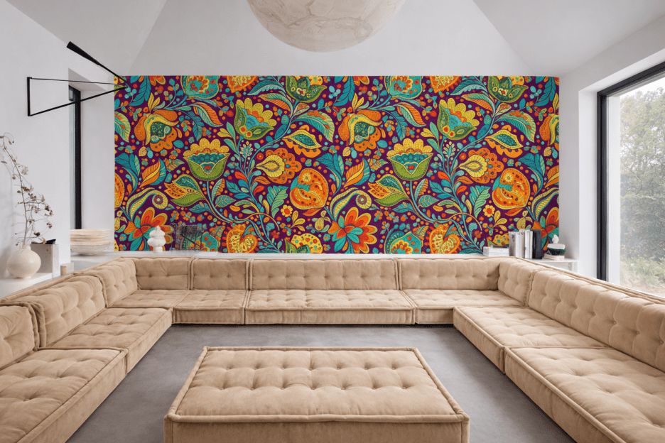 Vibrant Veil Tapestry