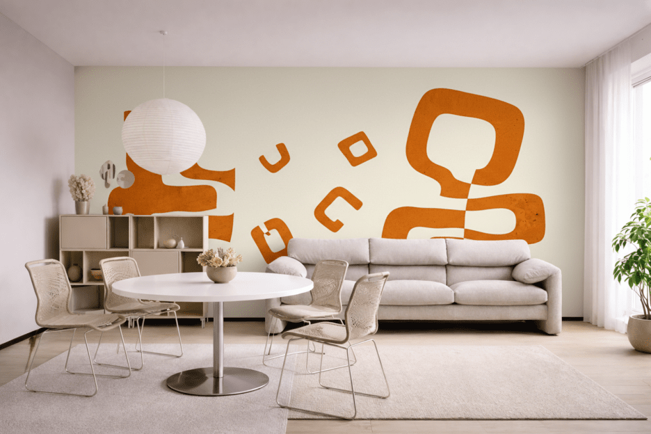 Ochre Geometric Whimsy