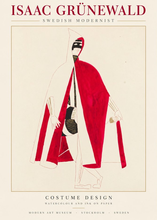 Isaac Grünewald Costume Design I No1 - Póster