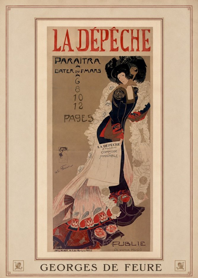 Georges de Feure La Dépêche I No4 - Póster