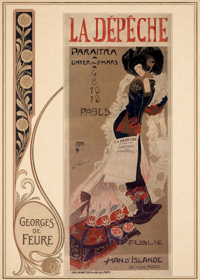 Georges de Feure La Dépêche I No6 - Póster