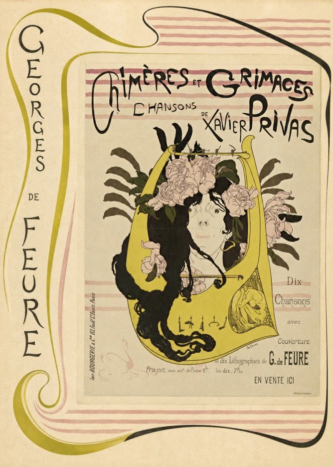 Georges de Feure Chimères Et Grimaces No3 - Póster