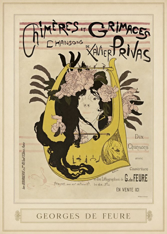 Georges de Feure Chimères Et Grimaces No4 - Póster