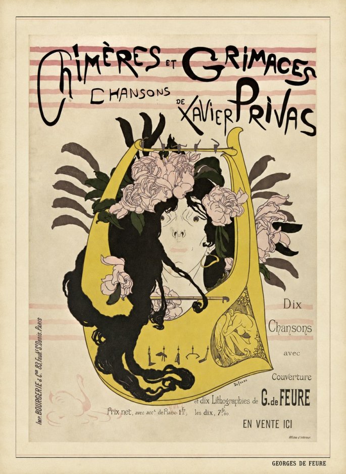 Georges de Feure Chimères Et Grimaces No5 - Póster