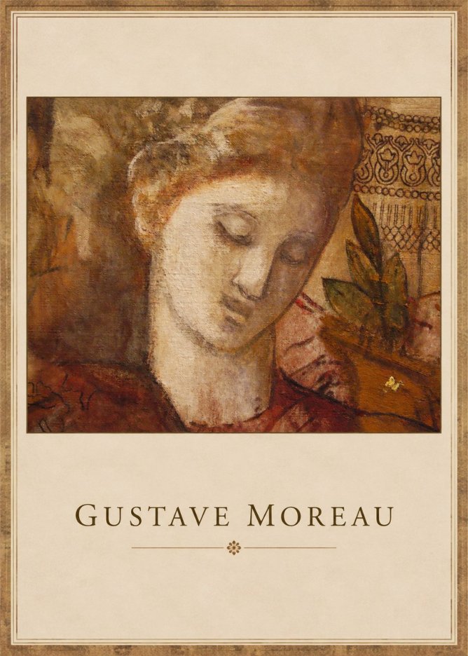 Gustave Moreau Female Head Study No1 - Póster