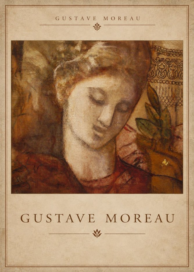 Gustave Moreau Female Head Study No4 - Póster