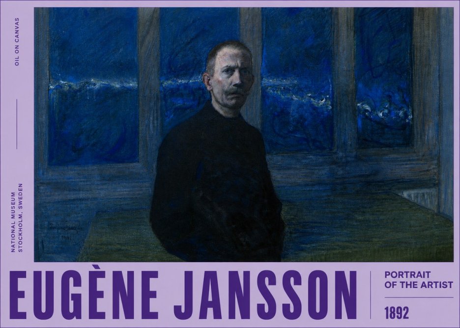 Eugène Jansson Portrait of the Artist I No4 - Póster