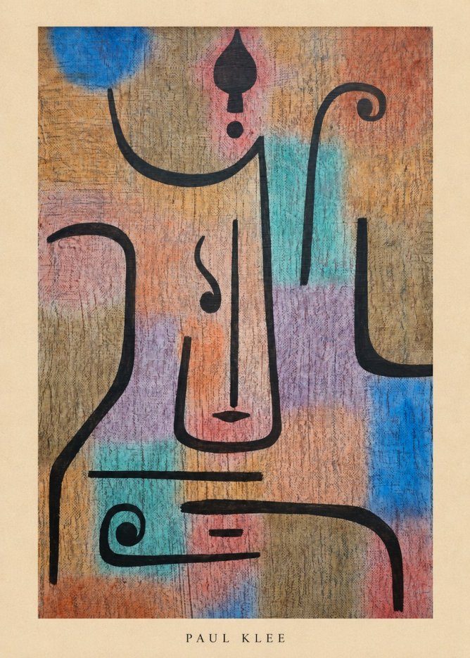 Paul Klee Mask of the Heart No5 - Póster
