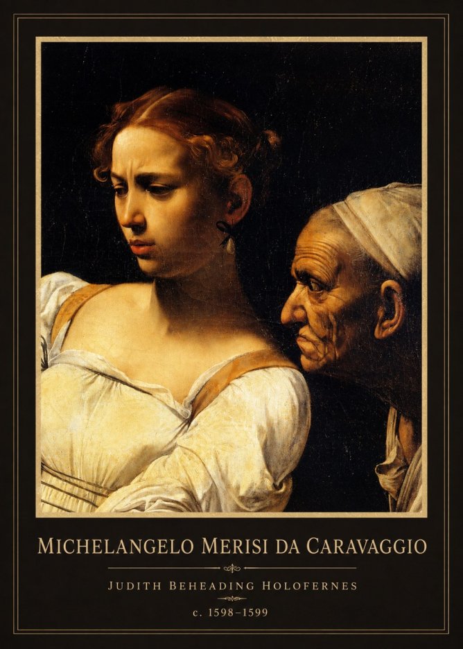 Michelangelo Merisi da Caravaggio Judith Beheading Holofernes I No1 - Póster