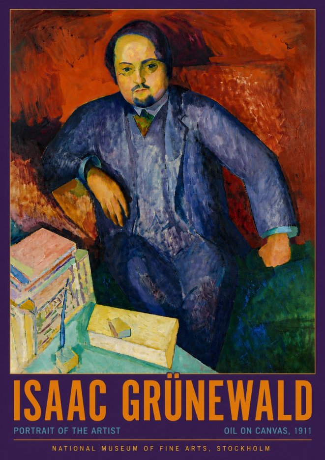 Isaac Grünewald Portrait of the Artist No4 - Póster