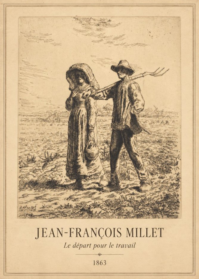 Jean-François Millet Le Départ Pour Le Travail I No1 - Póster