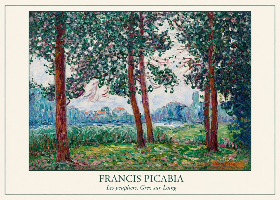 Francis Picabia Les Peupliers, Grez-sur-loing No4 - Póster