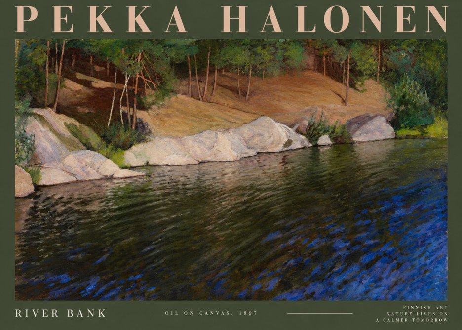 Pekka Halonen River Bank No4 - Póster