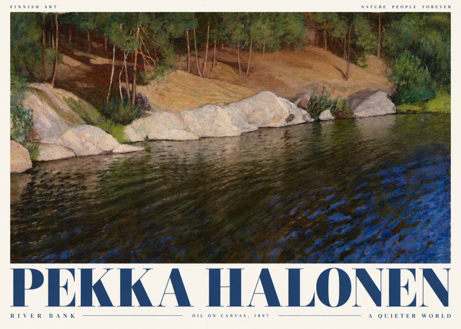 Pekka Halonen River Bank No5 - Póster