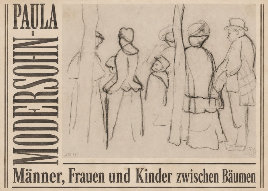 Paula Modersohn-Becker Männer, Frauen Und Kinder Zwischen Bäumen No5 - Póster