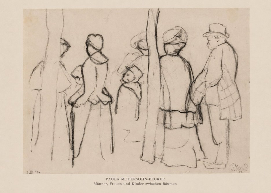 Paula Modersohn-Becker Männer, Frauen Und Kinder Zwischen Bäumen No6 - Póster