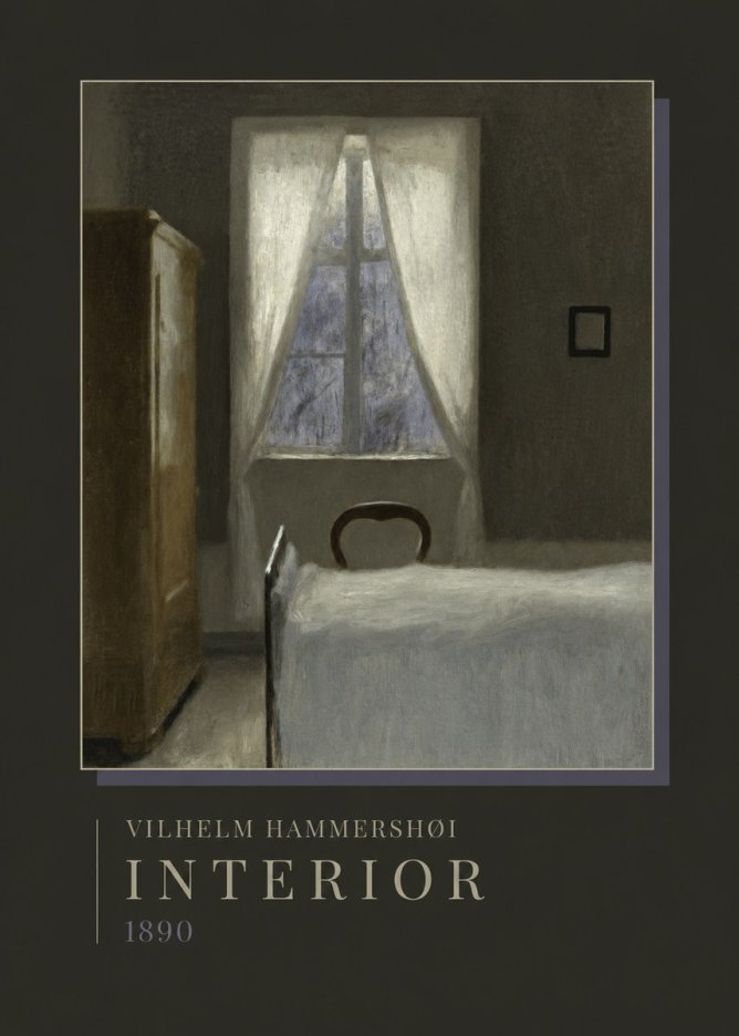 Vilhelm Hammershøi Interior I No4 - Póster