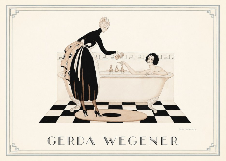 Gerda Wegener Woman in Bathtub No1 - Póster